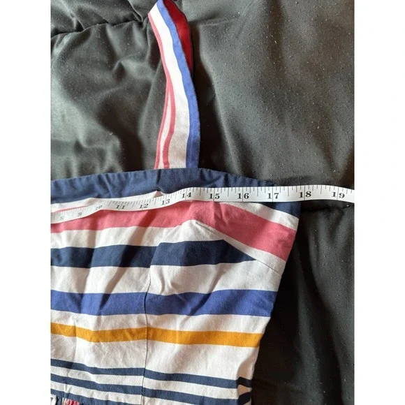 Candy Stripe Nautical Sundress w/ pockets Vince Camuto Size 8 Sailor Vibe - Picture 6 of 11